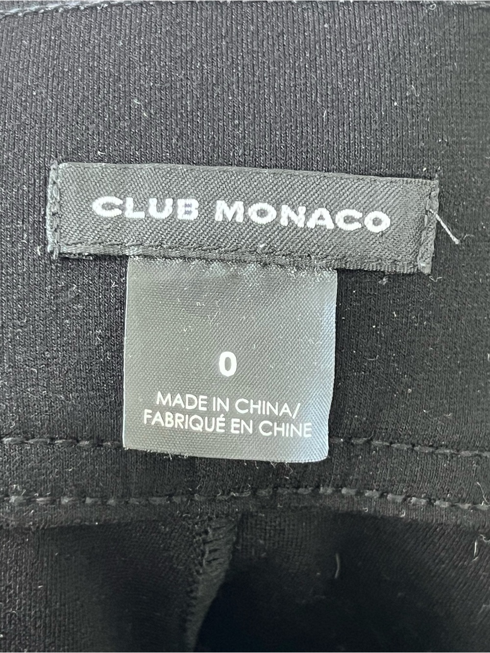 Club Monaco Black Faux Leather Front Legging Stretch Ponte Pants Size 0 Stretch - Picture 7 of 12